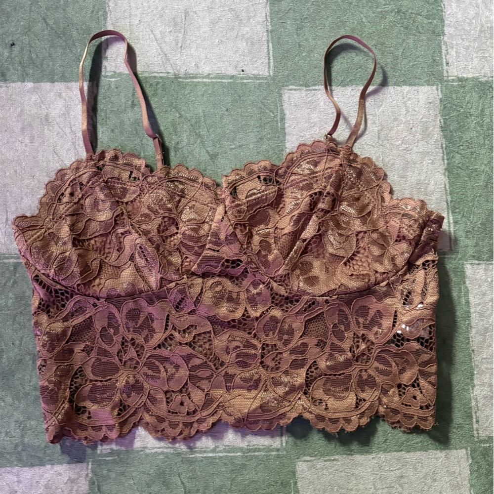 Lace Bralette in Brown